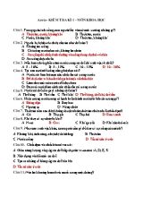 Đề kiểm tra kì 1 môn Khoa học Lớp 4 (Có đáp án)